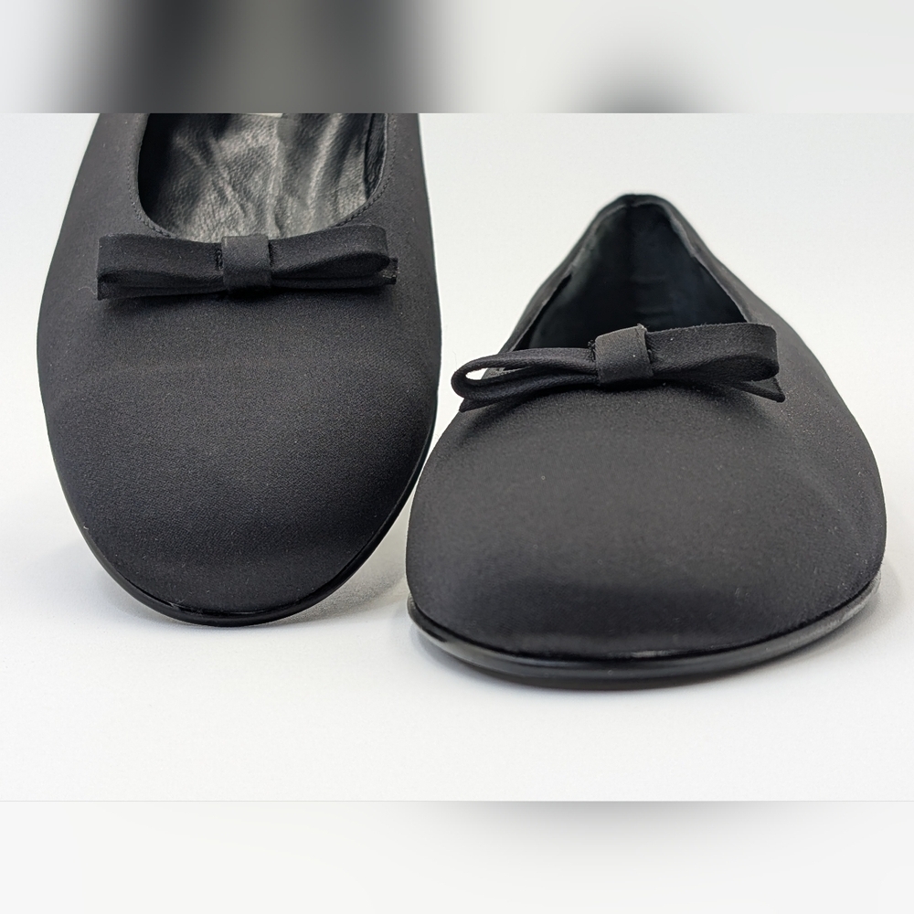 Ann Taylor NiNa Satin Ballet Flats with Bows/Leather Soles Women Size 8 M - Picture 11 of 17